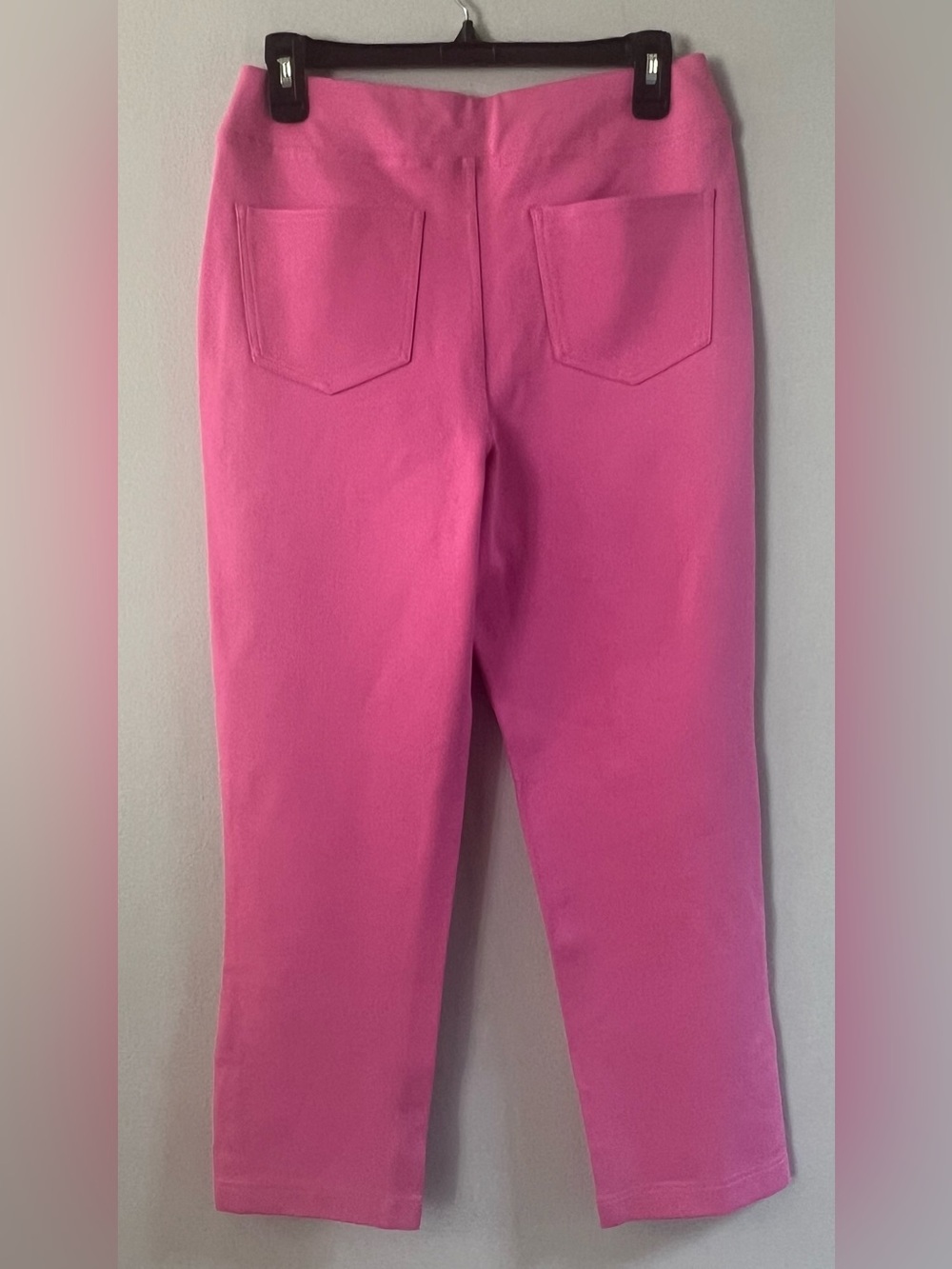 Belle by Kim Gravel Ponte Hot Pink Pull-On Knit Pants - Picture 2 of 5